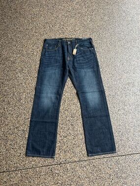 Men's Dark Blue Bootcut Jeans - Unknown Brand